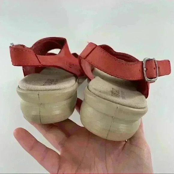 Hotter womens sandals size 8 39 red nubuck sticky strap walking Grannycore - Picture 9 of 13